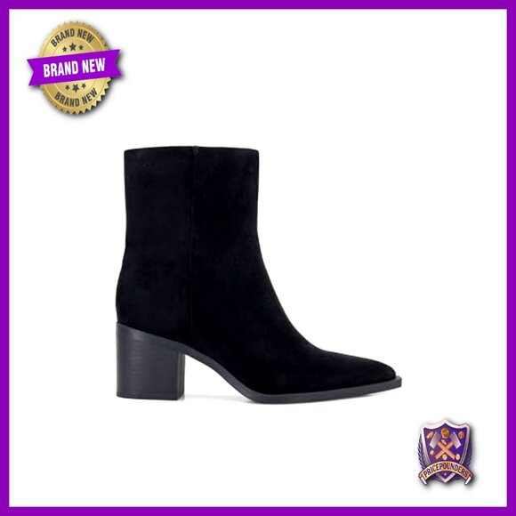 Botas Para Mujer YDN Women Faux Suede Chelsea Boots with Block Heel and Zipper Closure